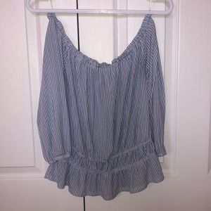 Dynamite off the shoulder ruffled top